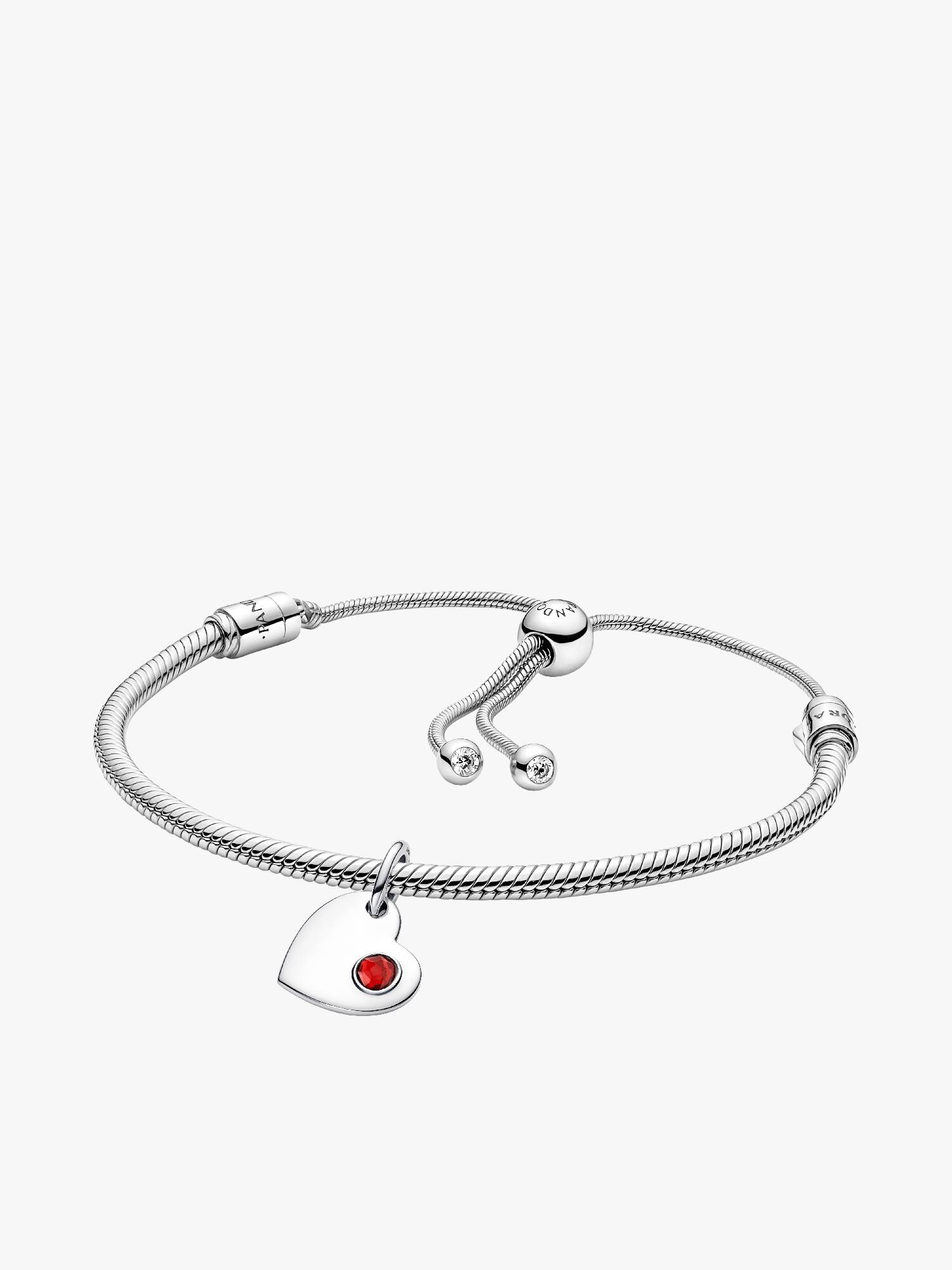 January  Engravable Dangle Charm Bracelet Set