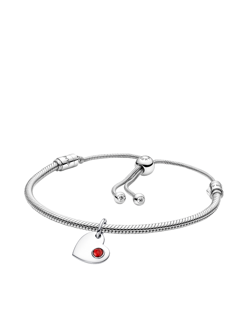 January Engravable Dangle Charm Bracelet Set