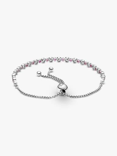 FINAL SALE - Pink & Clear Sparkle Slider Bracelet