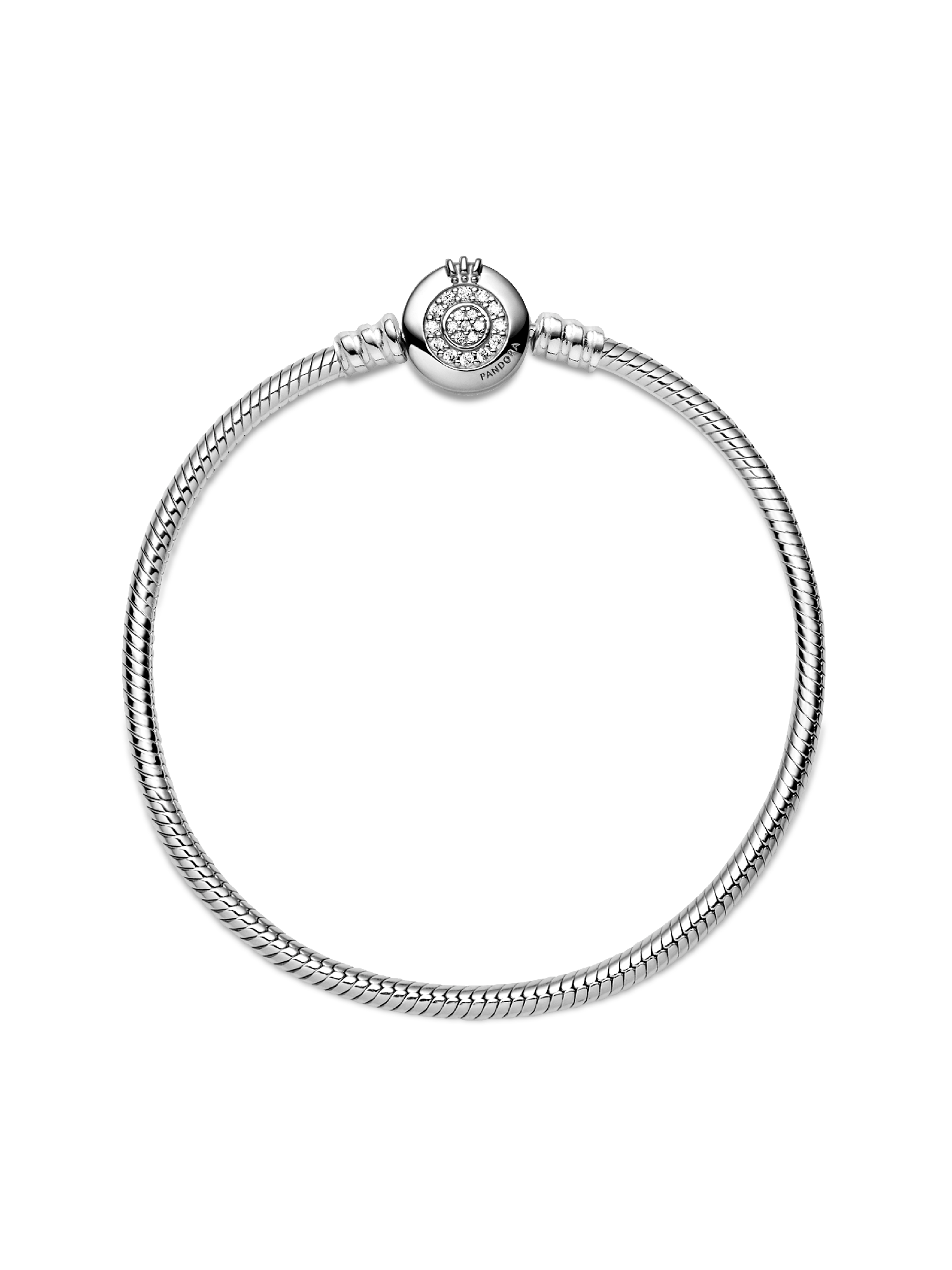 Pandora Moments Sparkling Crown O Snake Chain Bracelet | Sterling