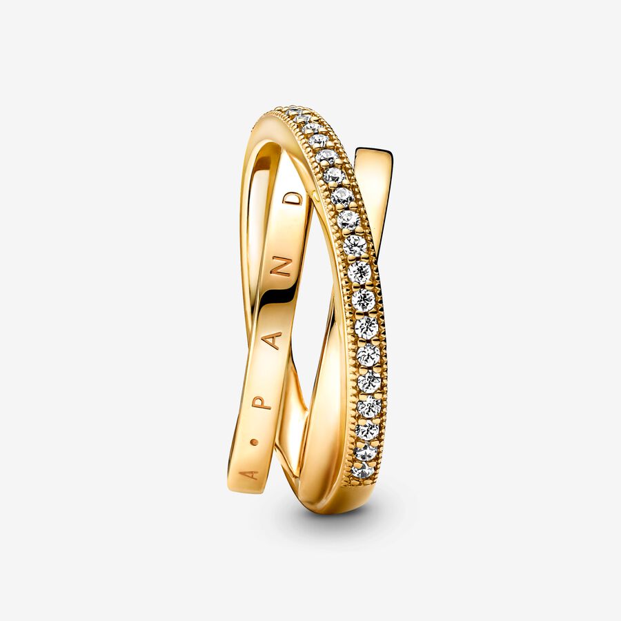 Pandora Triple Spiral Ring, Rose Gold-Plated
