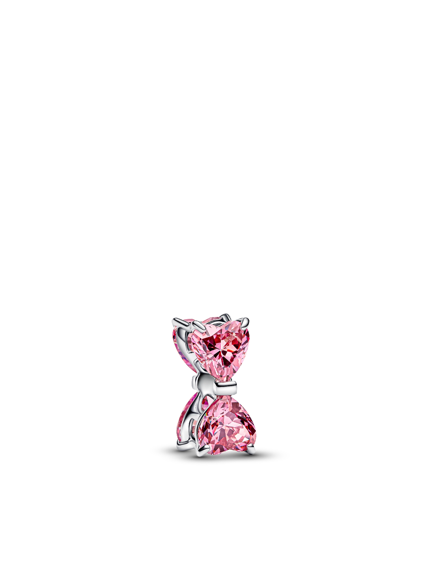 Женский шарм Pandora Pink Bow Charm, цвет: Серебро