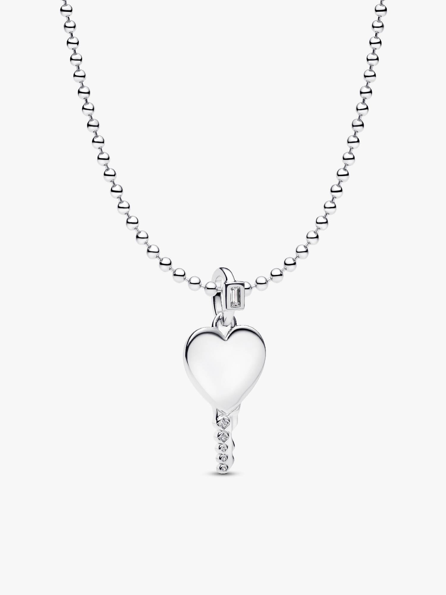 Engravable Heart Key Pendant Necklace