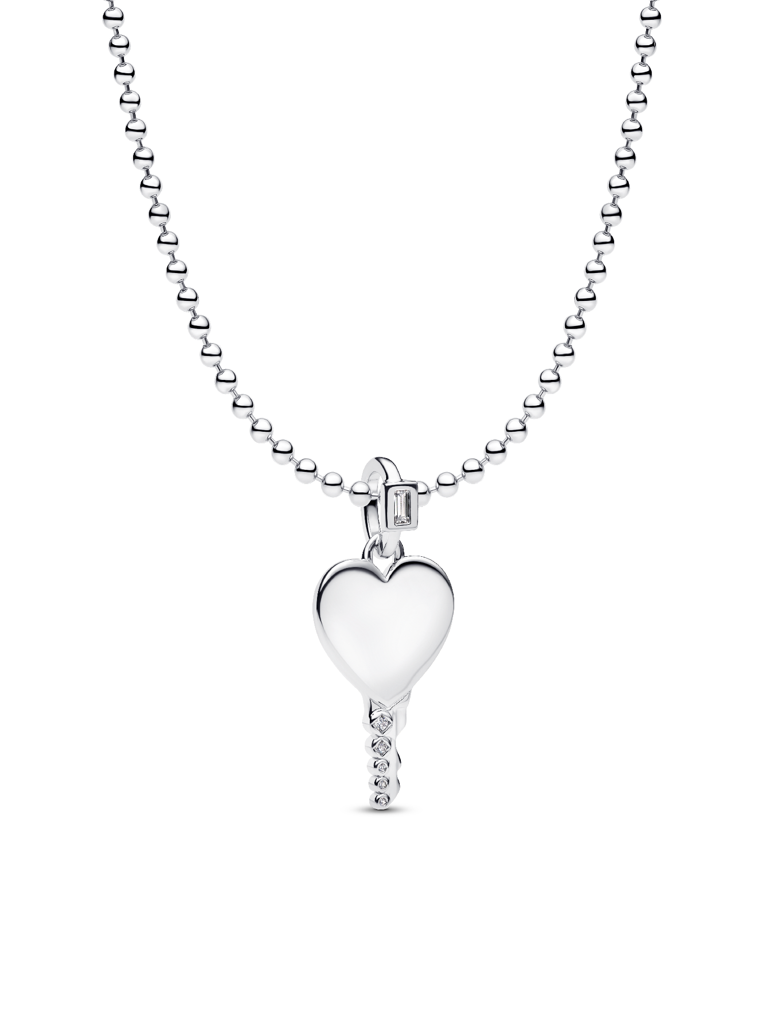Engravable Heart Key Pendant Necklace