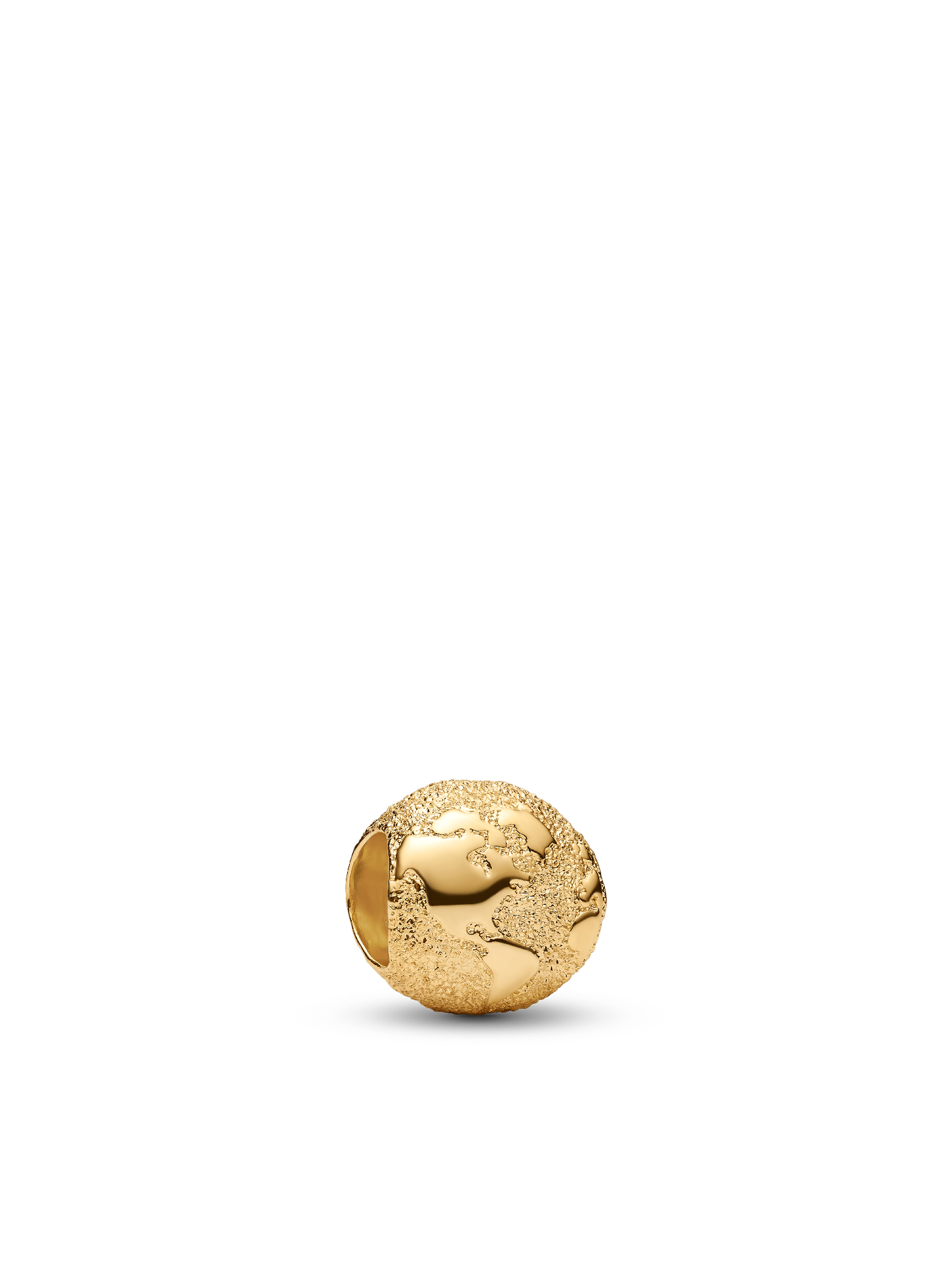 Женский шарм Pandora Textured Globe Mini Charm, цвет: Позолоченный — фото 1