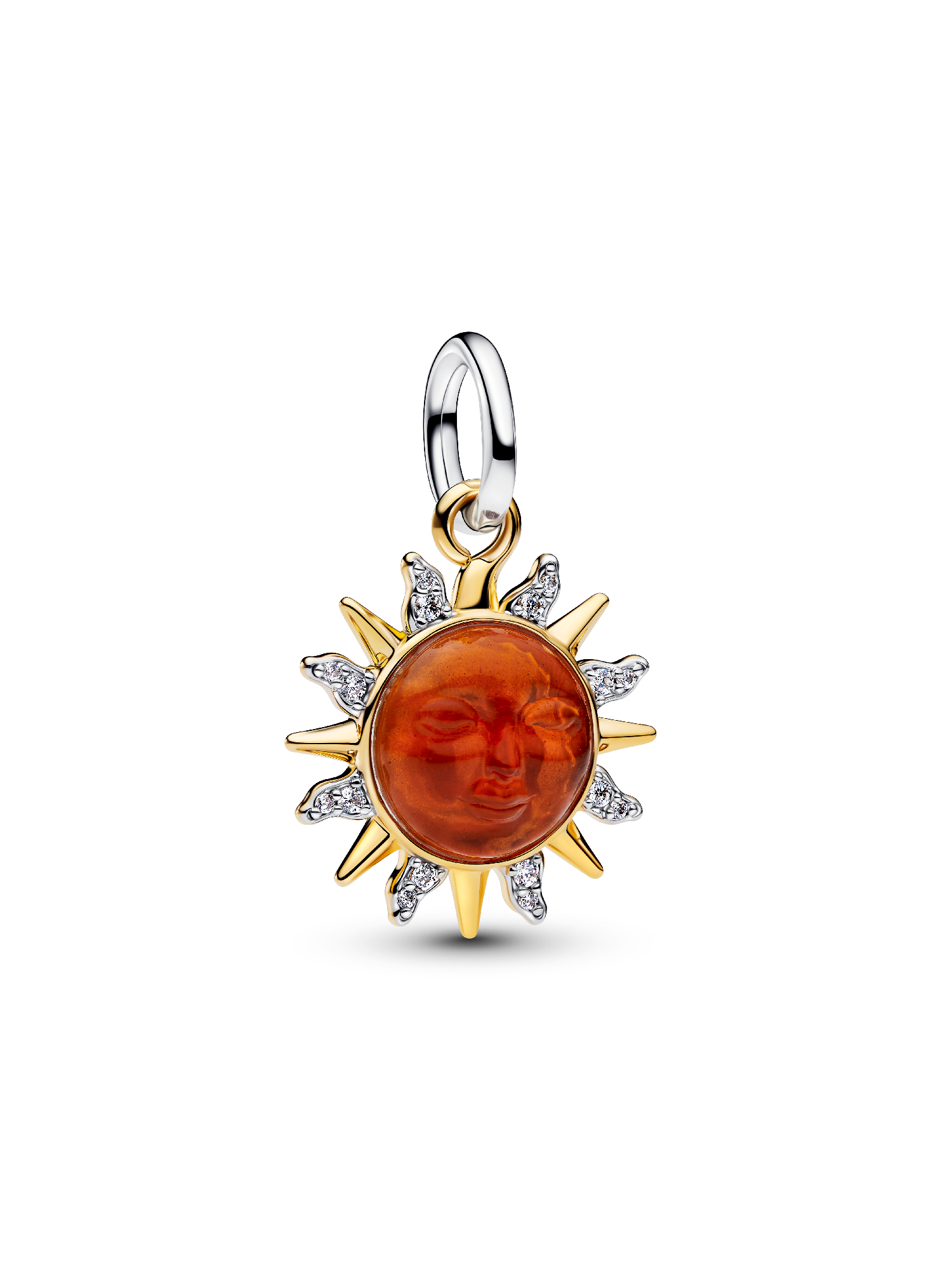 Swirling Sun Two-Tone Dangle Charm