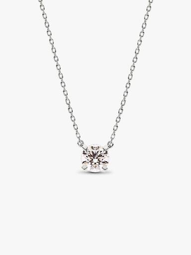Pandora Era 14k White Gold Lab-grown Diamond Pendant Necklace