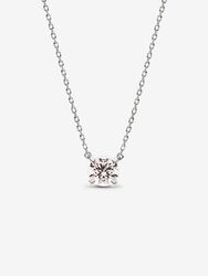 Pandora Era 14k White Gold Lab-grown Diamond Pendant Necklace Pandora Era 14k White Gold Lab-grown Diamond Pendant Necklace