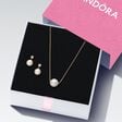 Gold Plated Pearl Jewelry Set