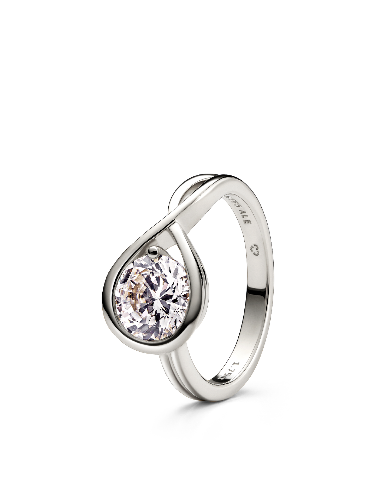 Женские кольца Pandora Infinite 14k White Gold Lab-grown Diamond #152446C01, цвет: Белое золото — фото 1