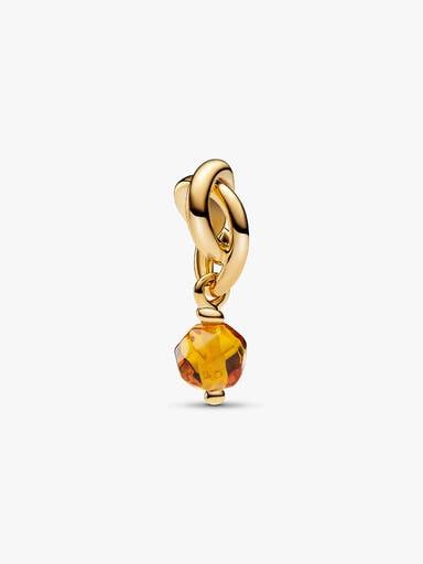 November Honey Eternity Circle Dangle Charm