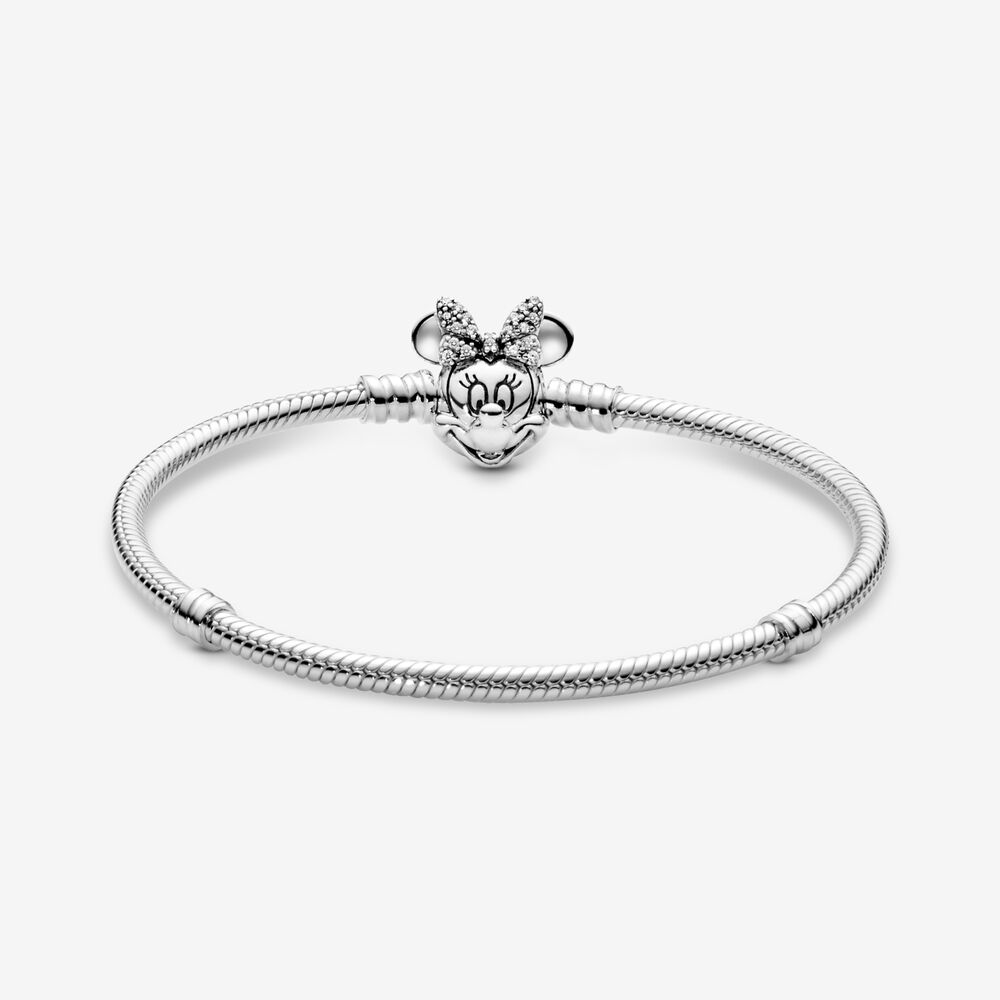 Shimmering Minnie Portrait Bracelet | Sterling silver | Pandora US