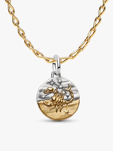 Scorpio Medallion Charm Necklace Set