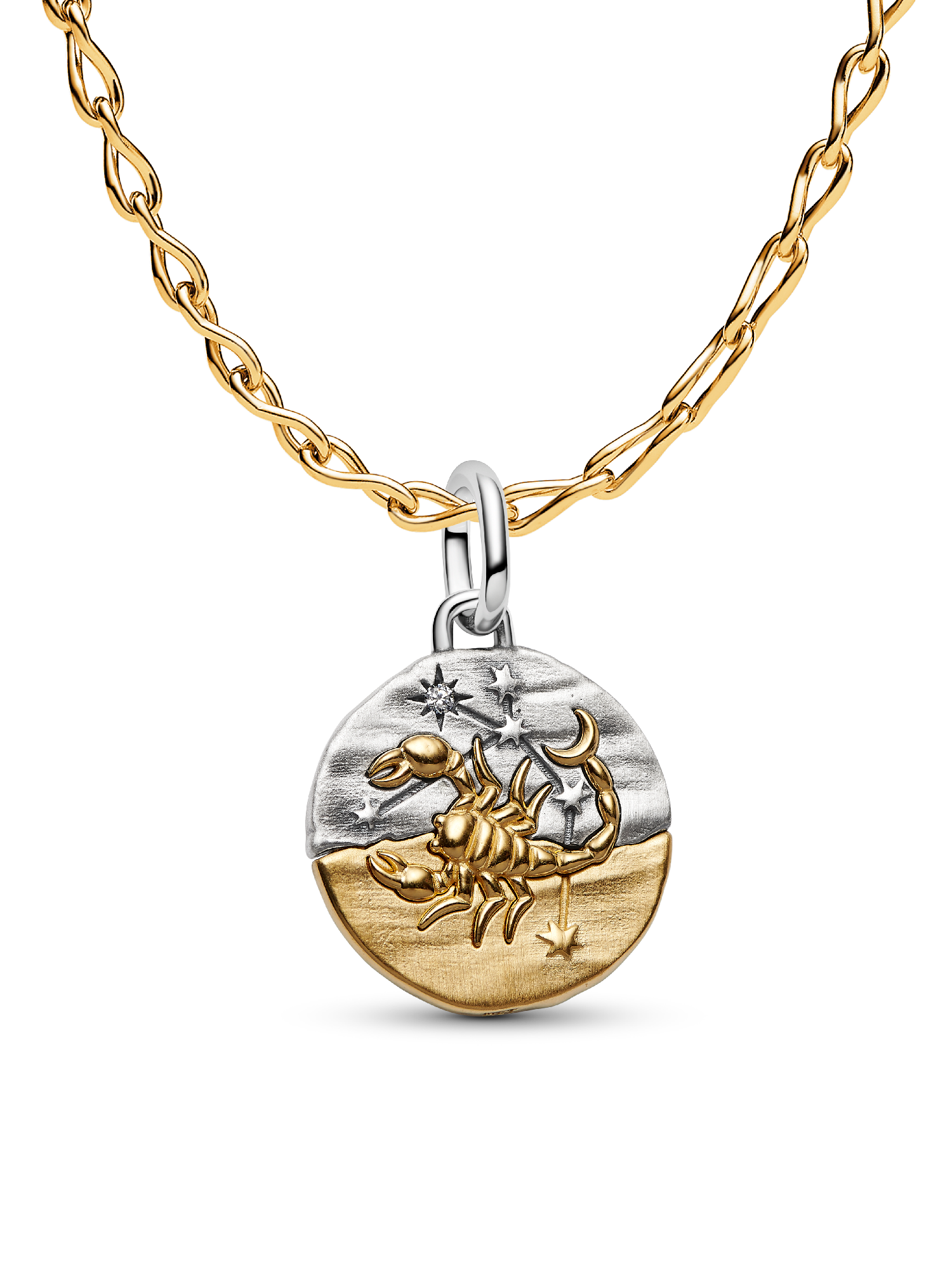 Scorpio Medallion  Charm Necklace Set