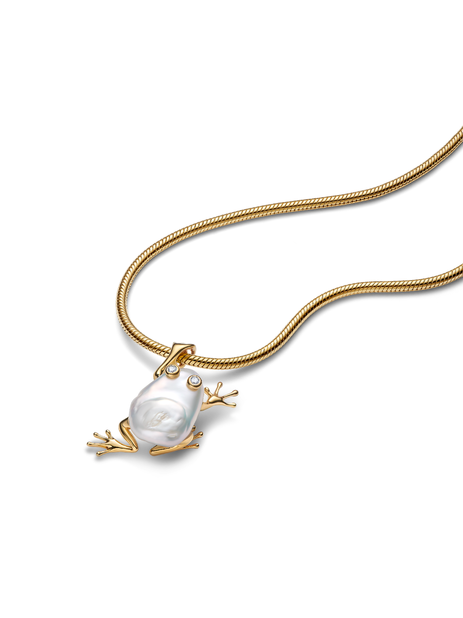 【Rui♡】PANDORA リクエスト4点 Treated Freshwater Cultured Baroque Pearl Oversized Frog Pendant