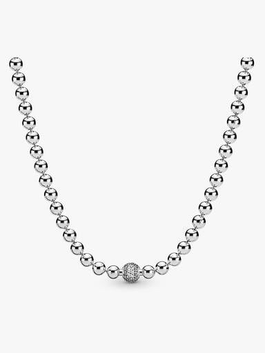 Beads & Pavé Necklace