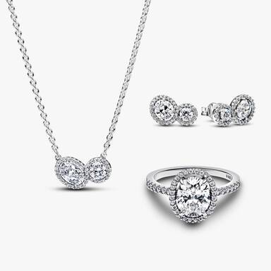 Embracing Halo Jewelry Set
