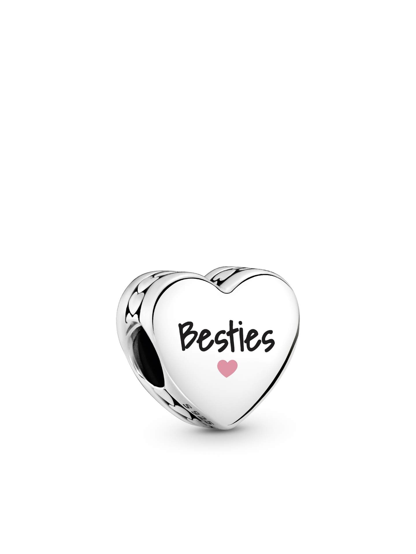 Женский шарм Pandora Besties Heart Charm, цвет: Серебро — фото 1