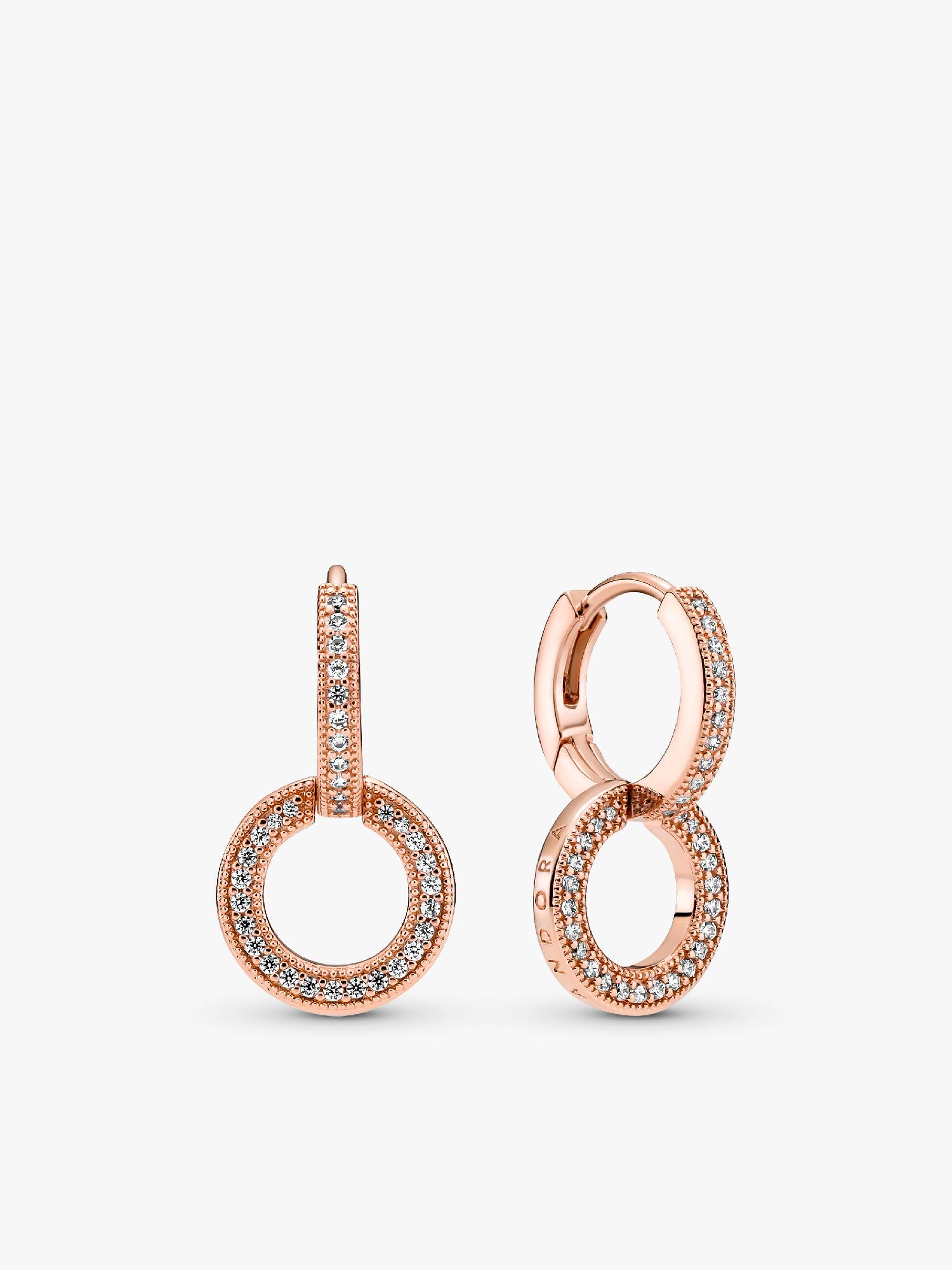 FINAL SALE - Sparkling Double Hoop Earrings