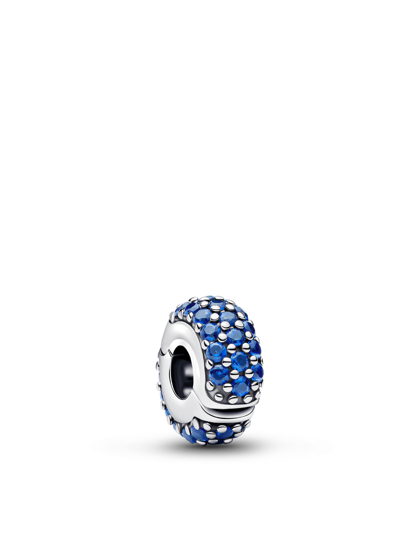 Женский шарм Pandora Royal Blue Stone Clip Charm, цвет: Серебро — фото 1