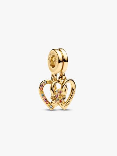 Splittable Puzzle Piece Hearts Dangle Charm