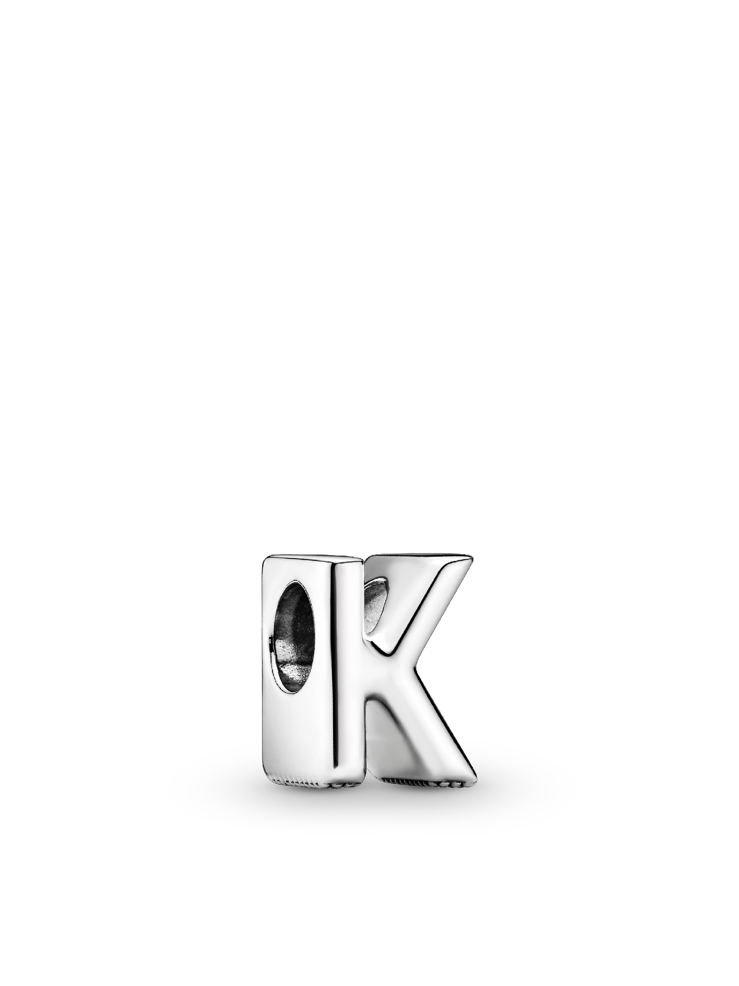 Женский шарм Pandora Letter K Alphabet Charm, Sterling silver, цвет: Серебро — фото 1