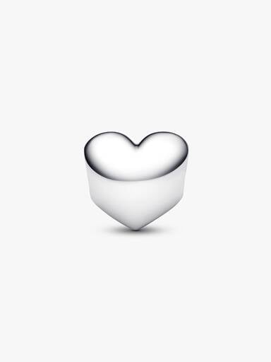 Engravable Purple Stone Heart Charm