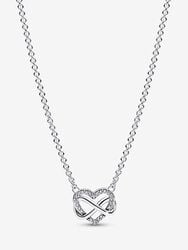 Sparkling Infinity Heart Collier Necklace Sparkling Infinity Heart Collier Necklace