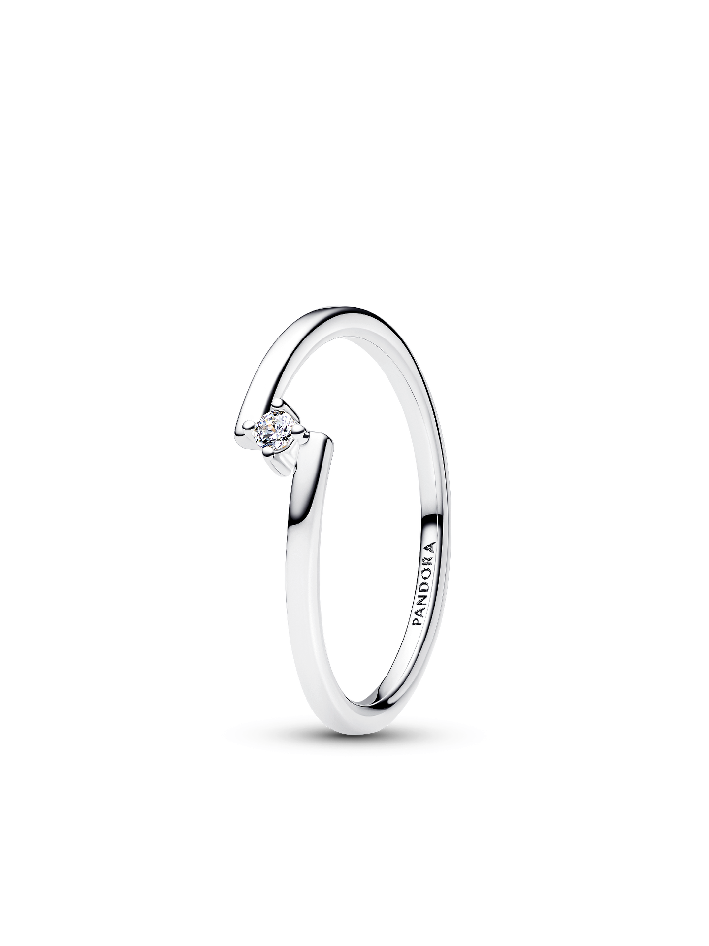 Женское кольцо Pandora Split Solitaire, Sterling silver, цвет: Серебро — фото 1