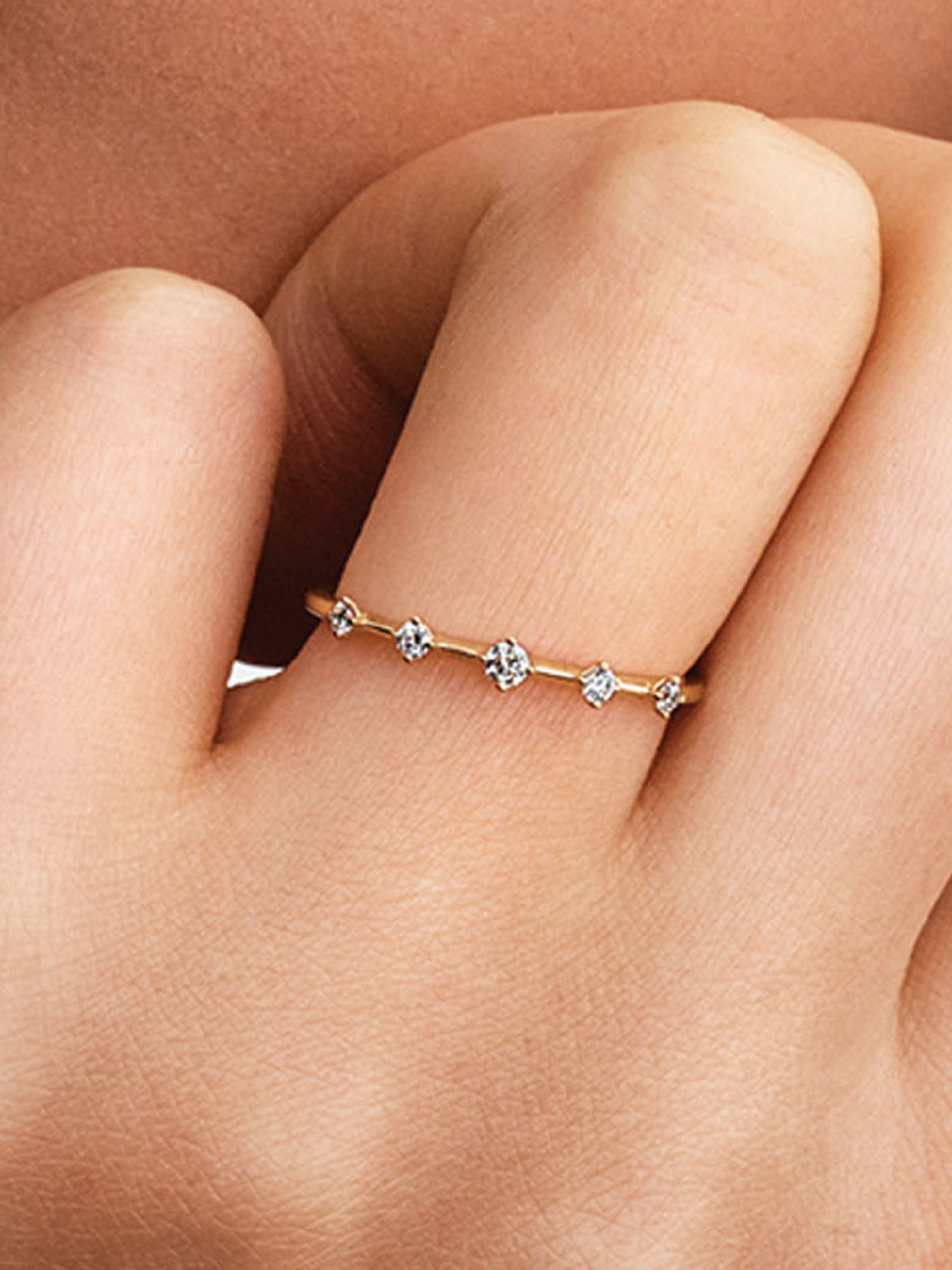 Женское кольцо Pandora Era Lab-Grown Diamond Station, цвет: Золотой — фото 3