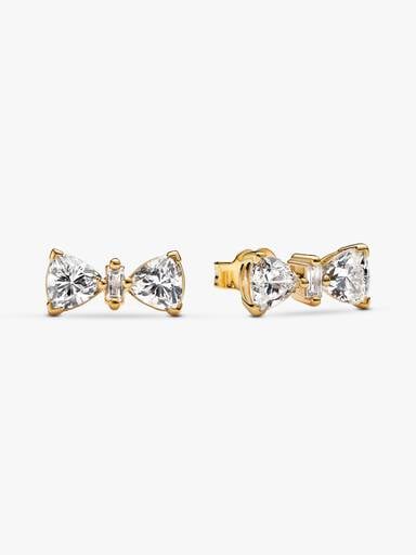 Sparkling Bow Stud Earrings