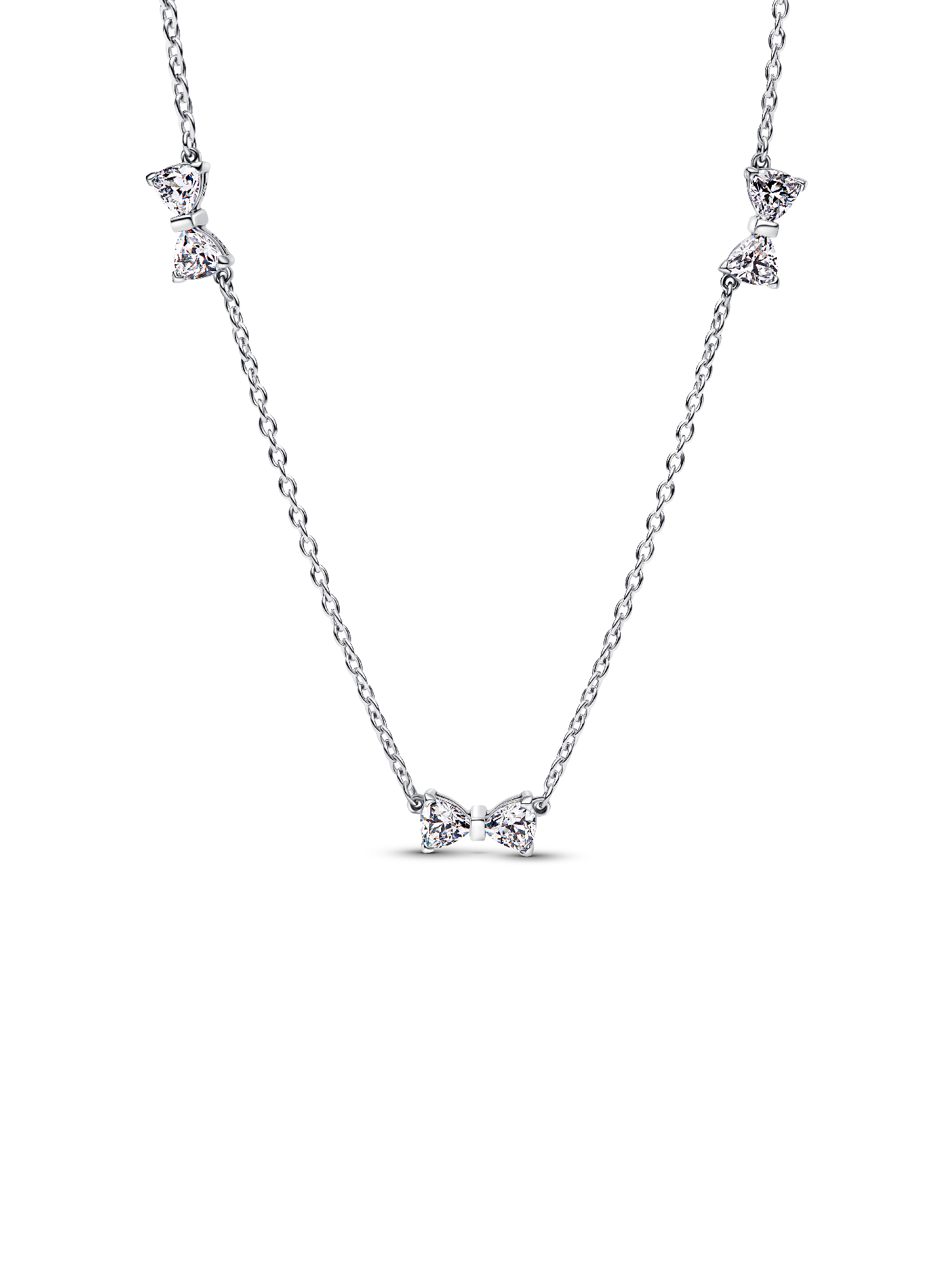 Bow Station Chain Necklace | Sterling silver | Pandora US