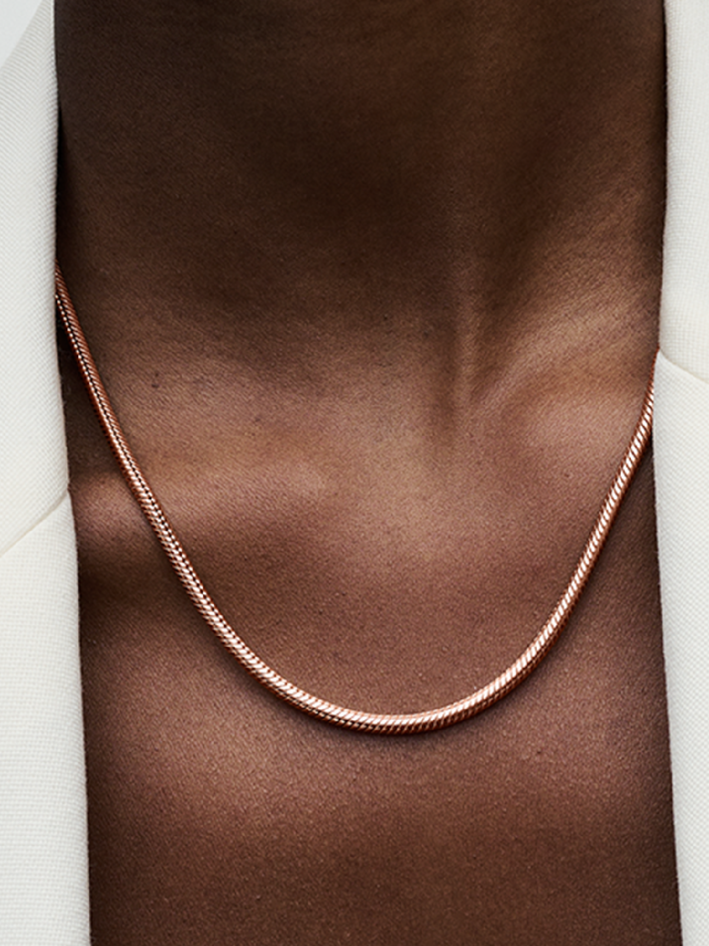 Женская цепочка Pandora Moments Snake Chain, Rose gold plated, цвет: Покрытие розовым золотом — фото 3