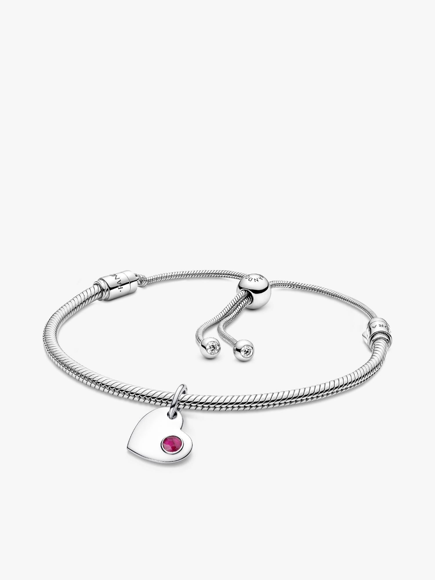 July  Engravable Dangle Charm Bracelet Set