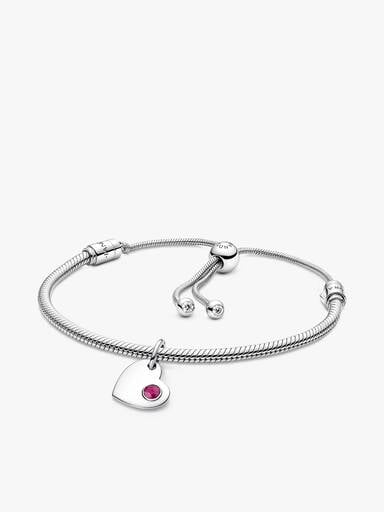 July Engravable Dangle Charm Bracelet Set