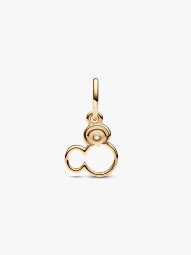Disney Mickey Mouse Silhouette Lab-Grown Diamond Dangle Charm