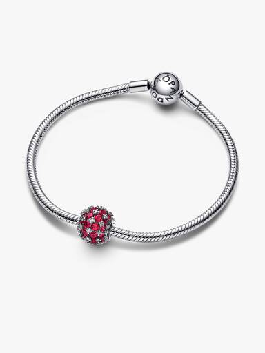 FINAL SALE - Sparkling Pavé Round Pink Charm