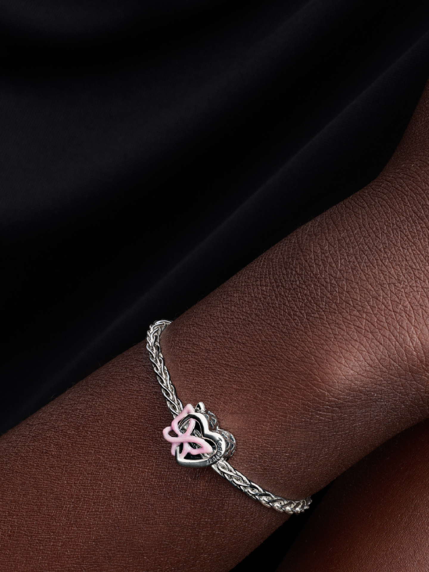 Женский шарм Pandora Entwined Heart & Butterfly Charm, цвет: Серебро — фото 3