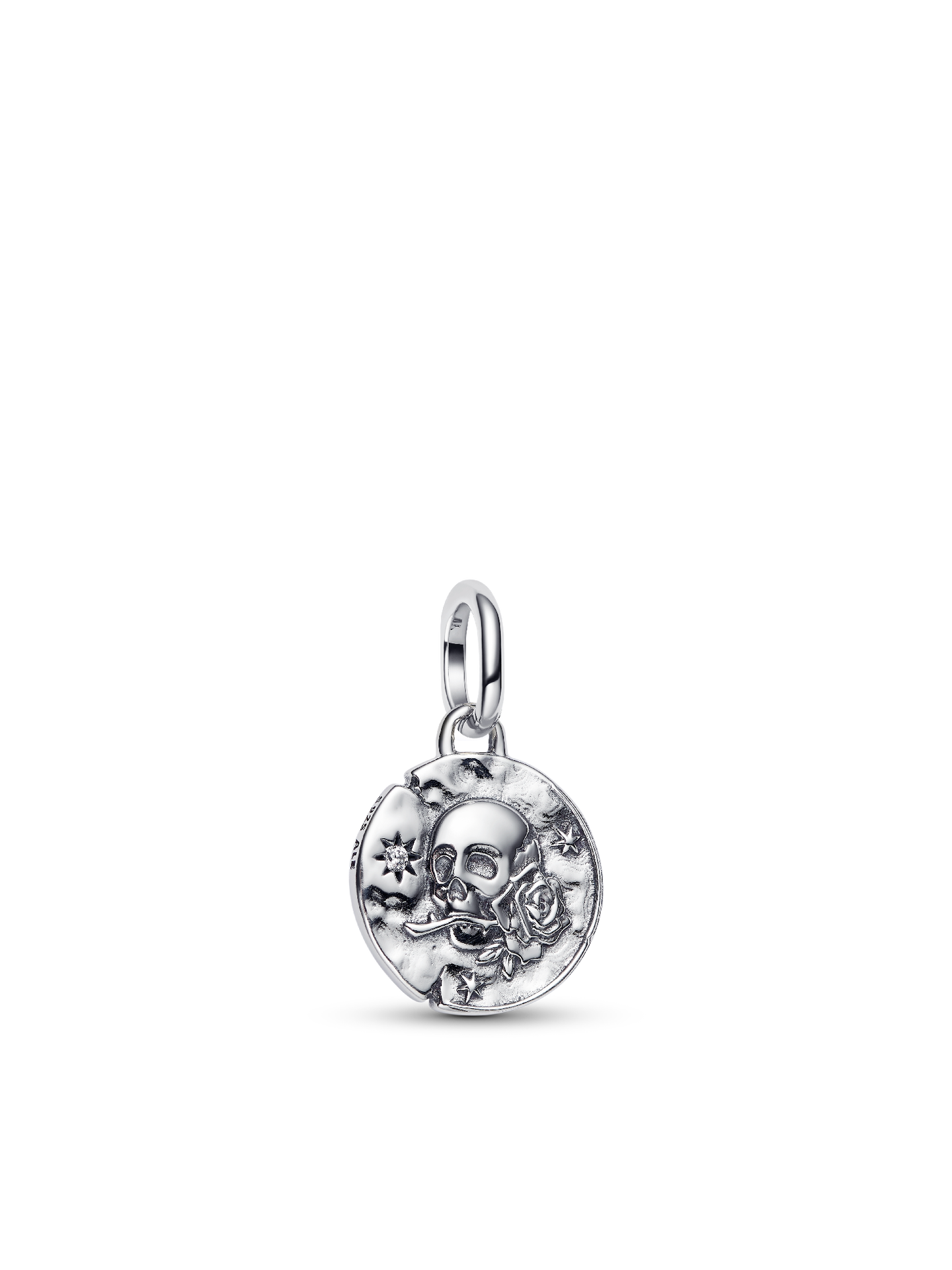 Женский шарм Pandora Skull Medallion Charm, цвет: Серебро — фото 1