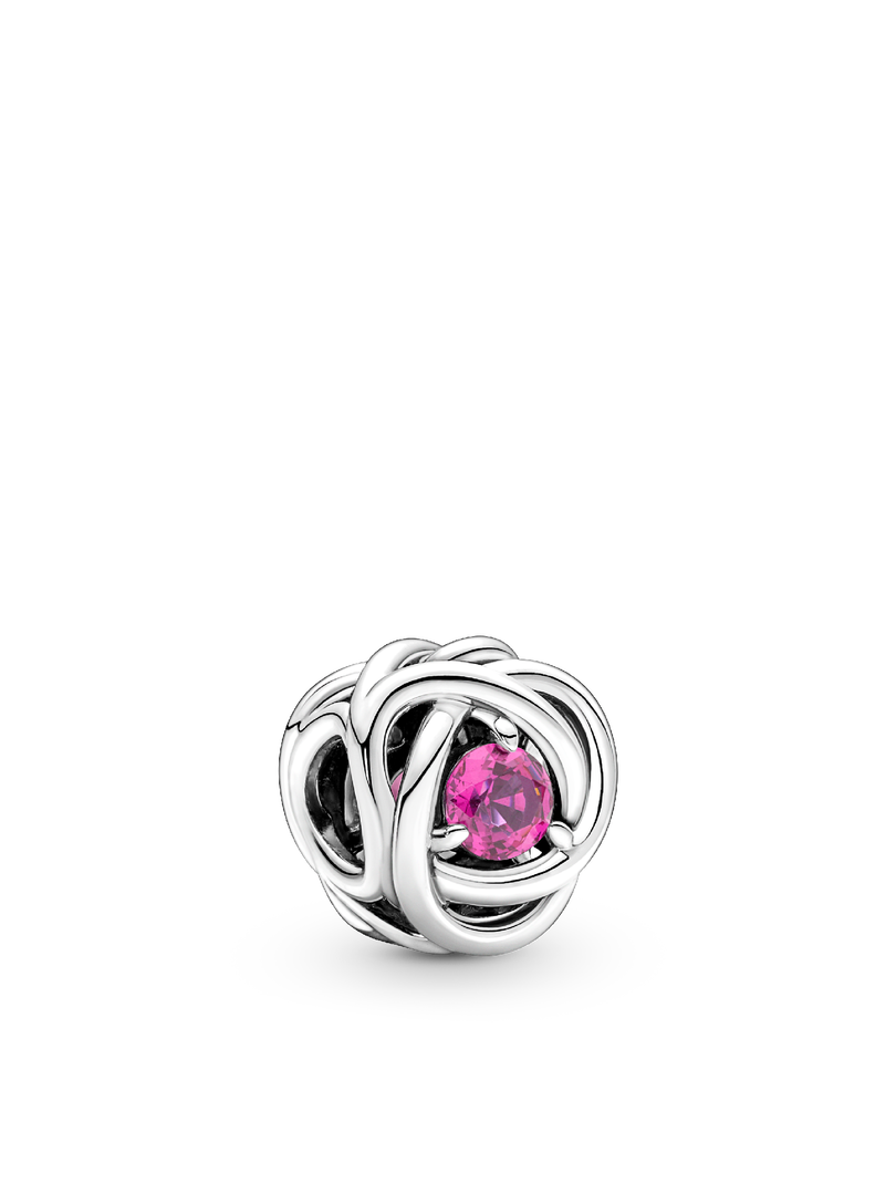 October Birthstone Eternity Circle O Pendant Set