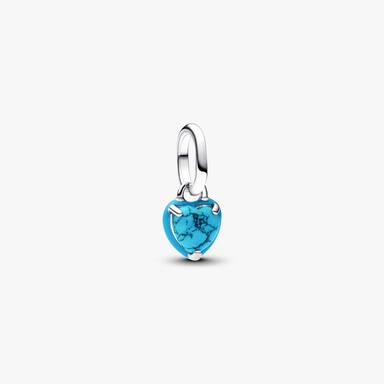 Turquoise Elephant and Heart Charm Bracelet