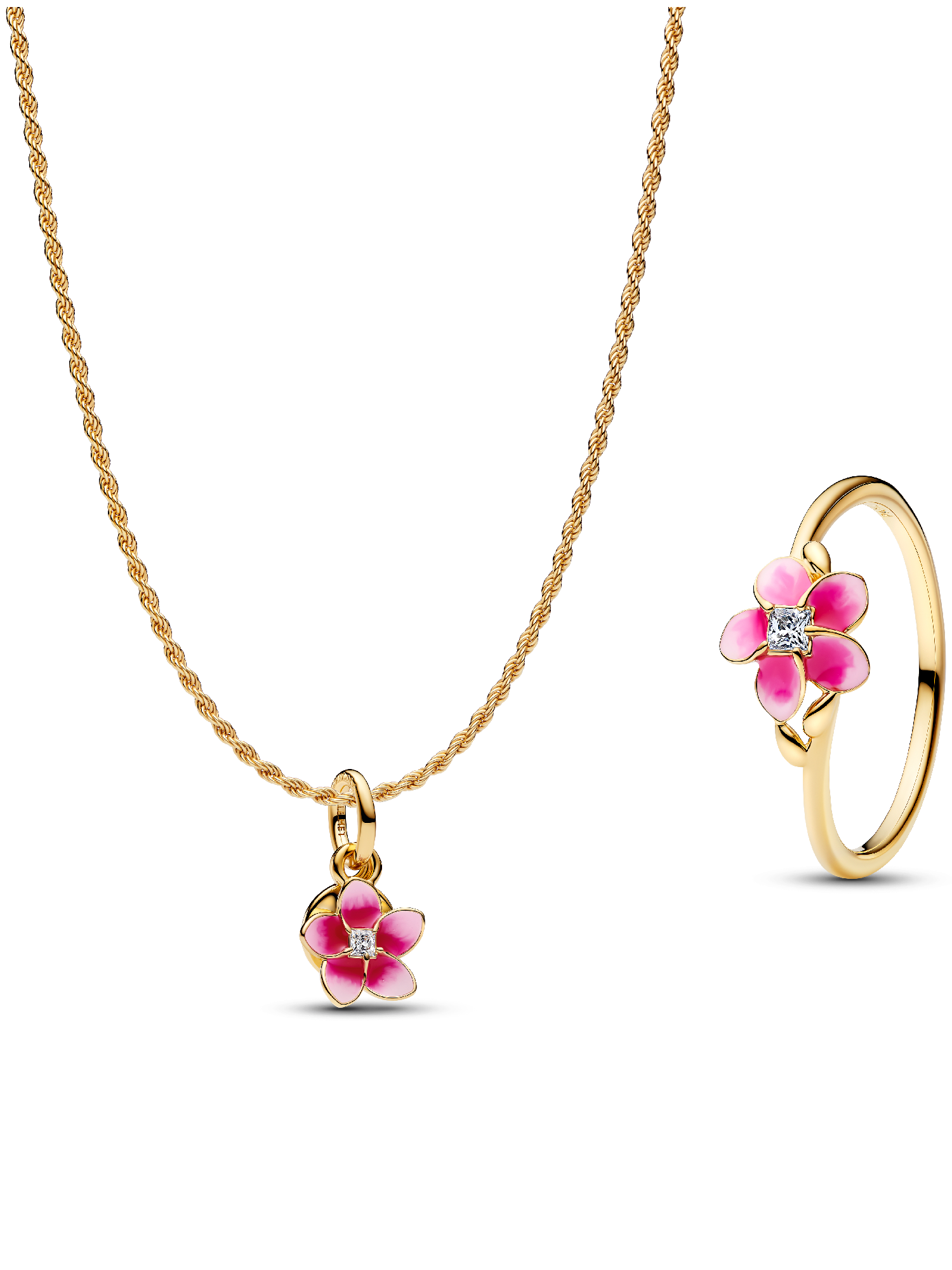 Moana Flower Necklace & Ring Set