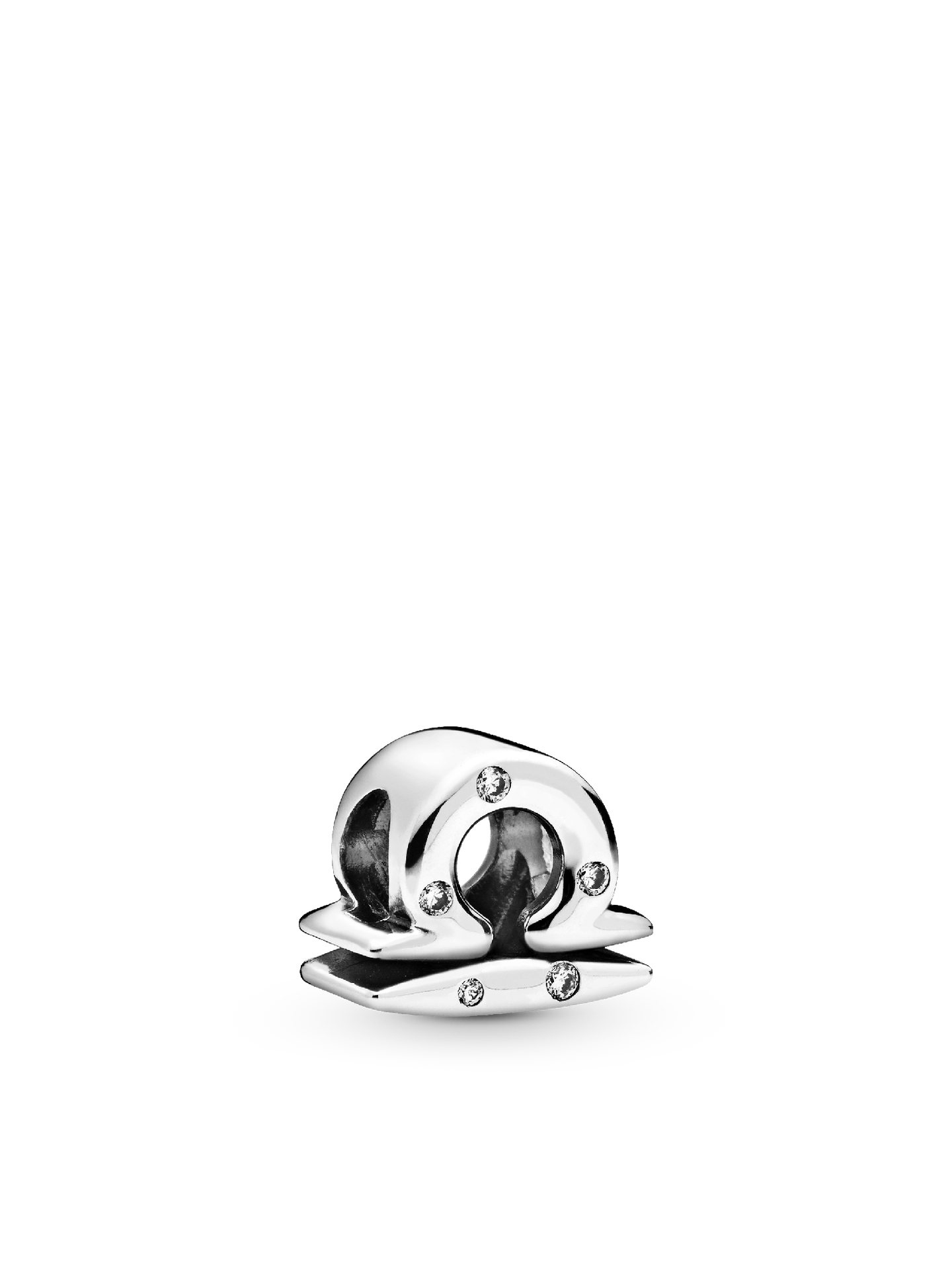 Женский шарм Pandora Sparkling Libra Zodiac Charm, цвет: Серебро