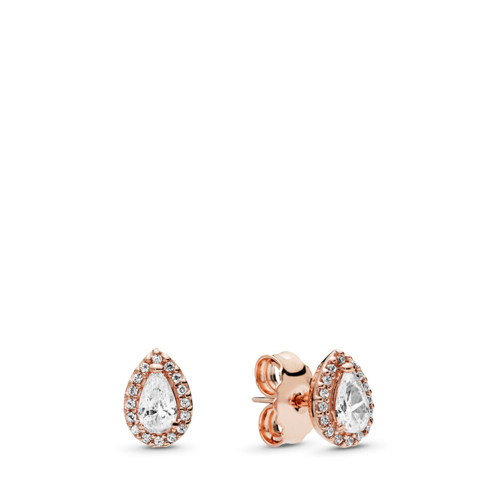 Pink Crown Stud Earrings | PANDORA