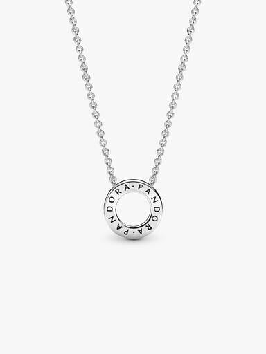 Pandora Logo Pavé Circle Collier Necklace