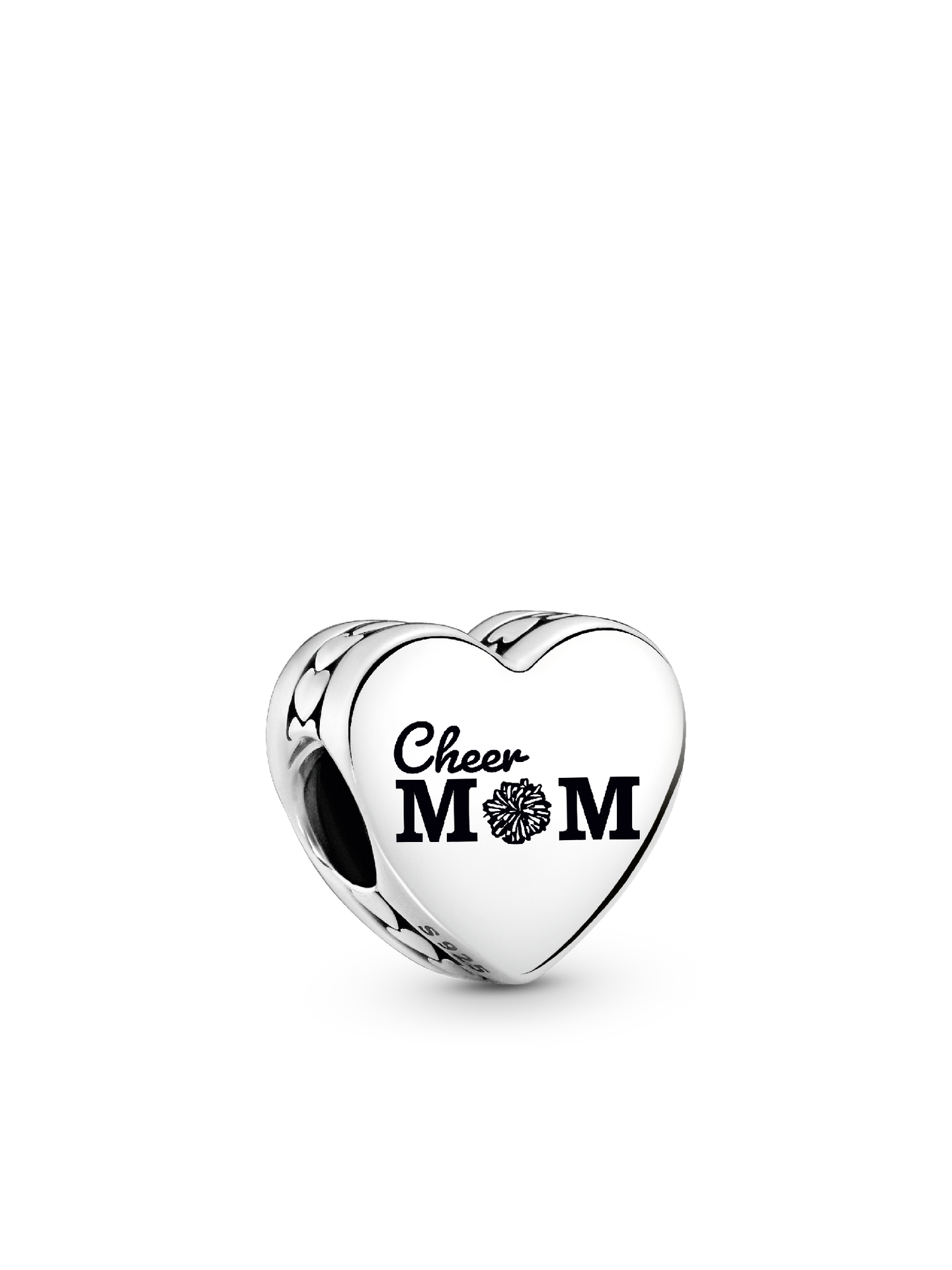 Шарм Pandora Cheer Mom Heart Charm, цвет: Серебро — фото 1