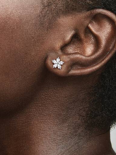 FINAL SALE - Sparkling Snowflake Stud Earrings