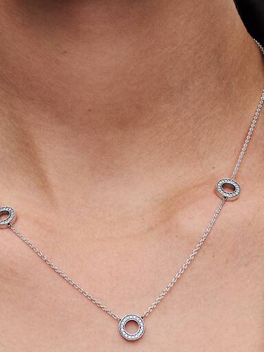 FINAL SALE - Pavé Circles Chain Necklace