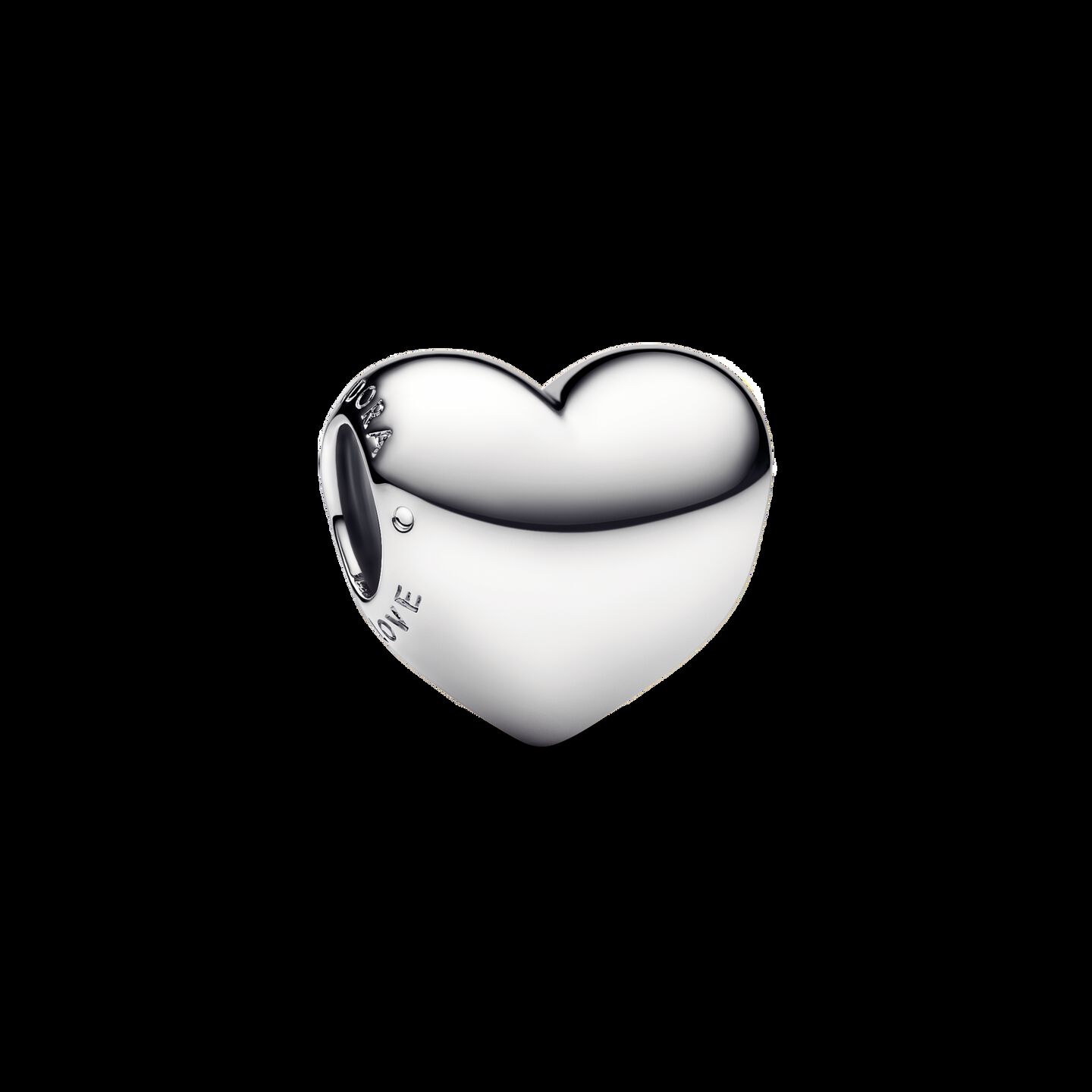 Женский шарм Pandora Be Love Engravable Heart Charm, Sterling silver, цвет: Серебро — фото 2