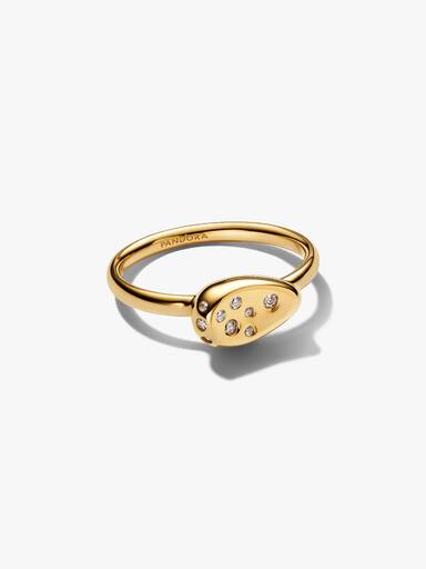 Medium Stone-Set Oval Signet Ring